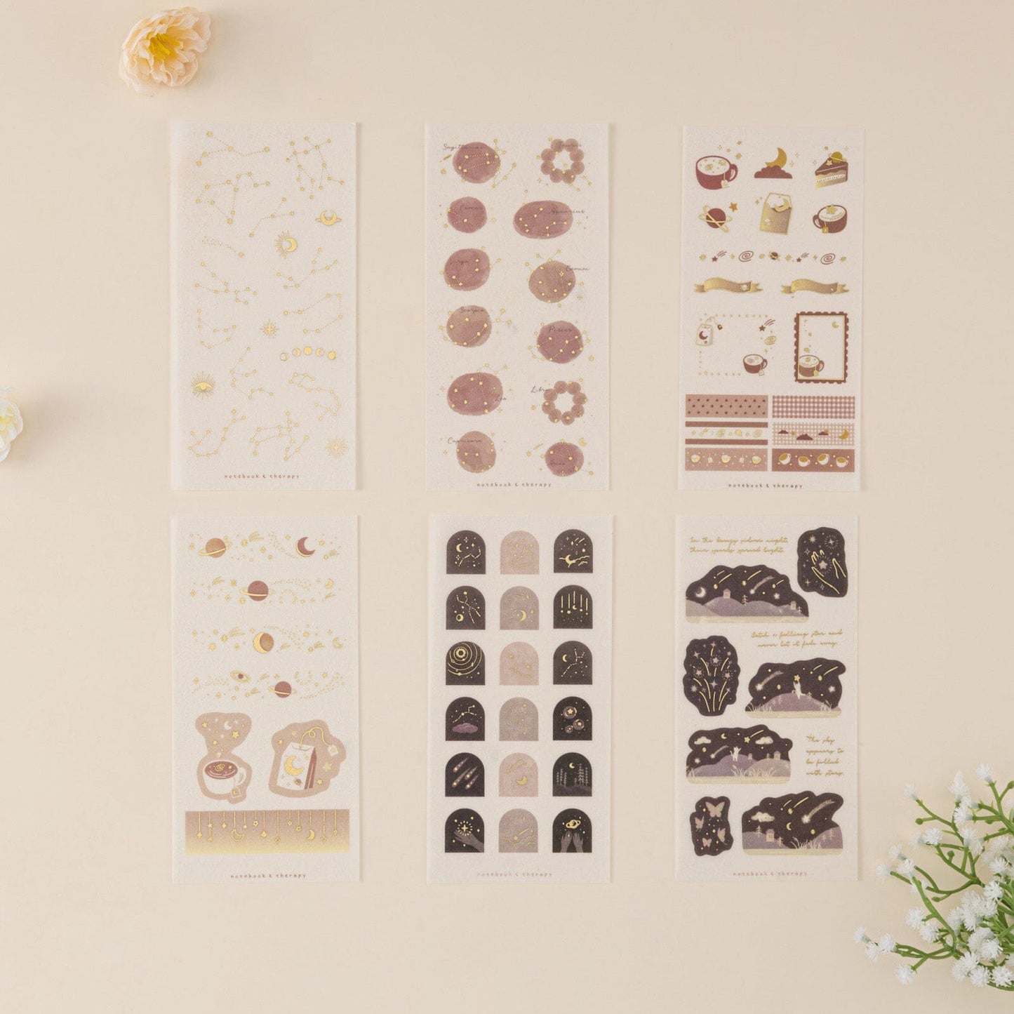 Tsuki ‘Galaxy + Stars’ Sticker Set ☾