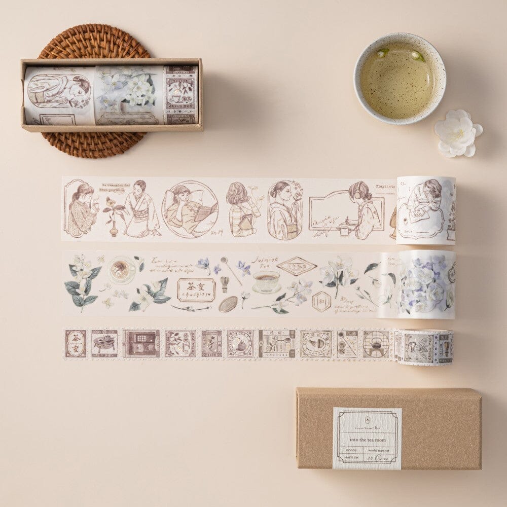 Hinoki - ‘Into the Tea Room’ PET + Washi Tape Set