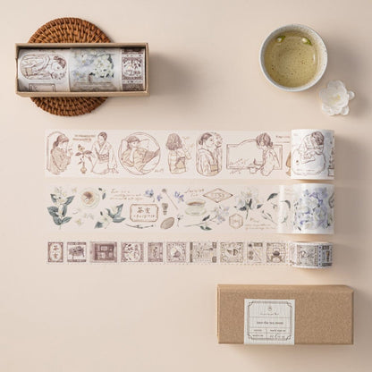 Hinoki - ‘Into the Tea Room’ PET + Washi Tape Set