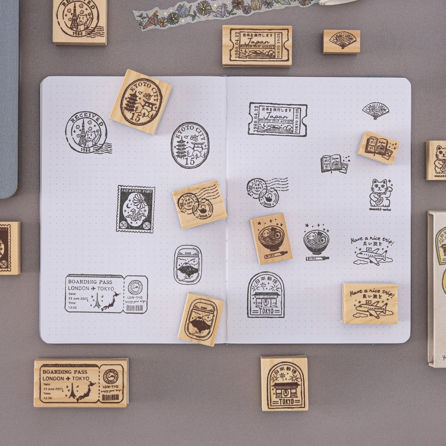 Tsuki ‘Journey in Japan’ Bullet Journal Stamp Set ☾