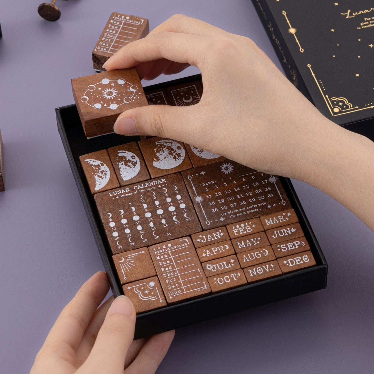 Tsuki ‘Lunar Mystery’ Bullet Journal Stamp Set ☾