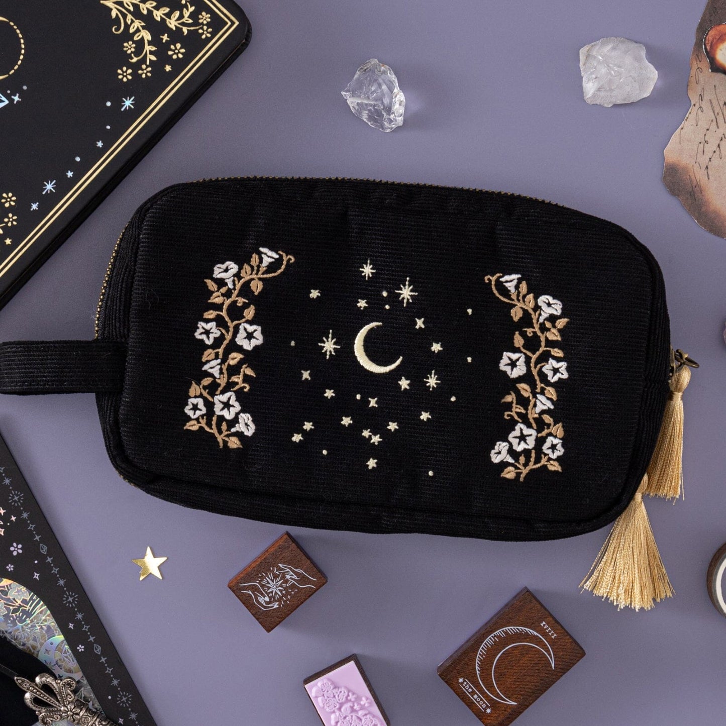 Tsuki ‘Moonflower Magic’ Travel Pen Pouch ☾