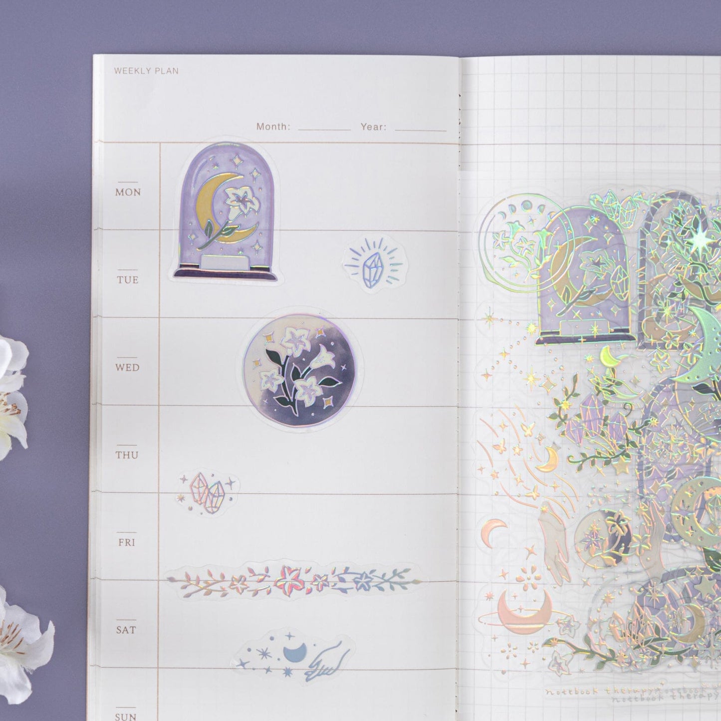 Tsuki ‘Moonflower Magic’ 3D Sticker Set ☾