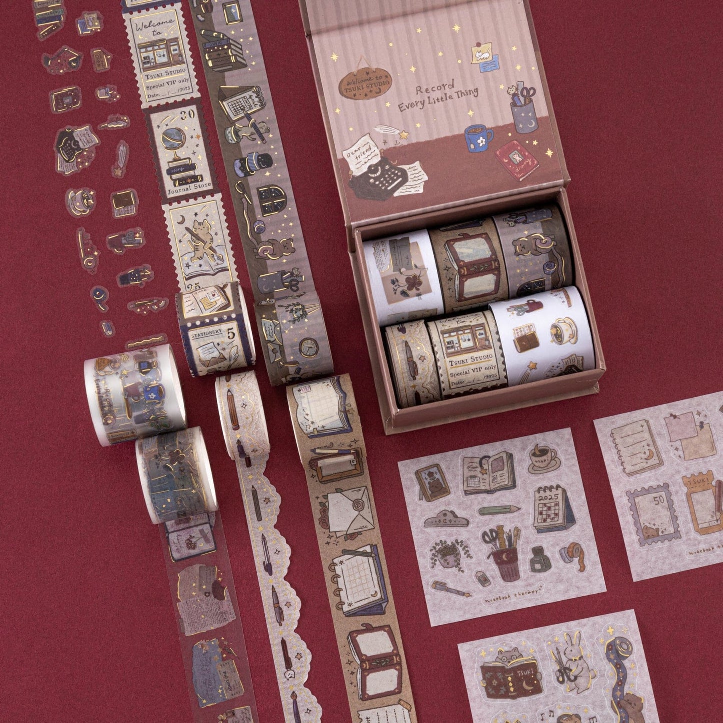 Tsuki ‘Tsuki Studio’ Washi Tape Set ☾