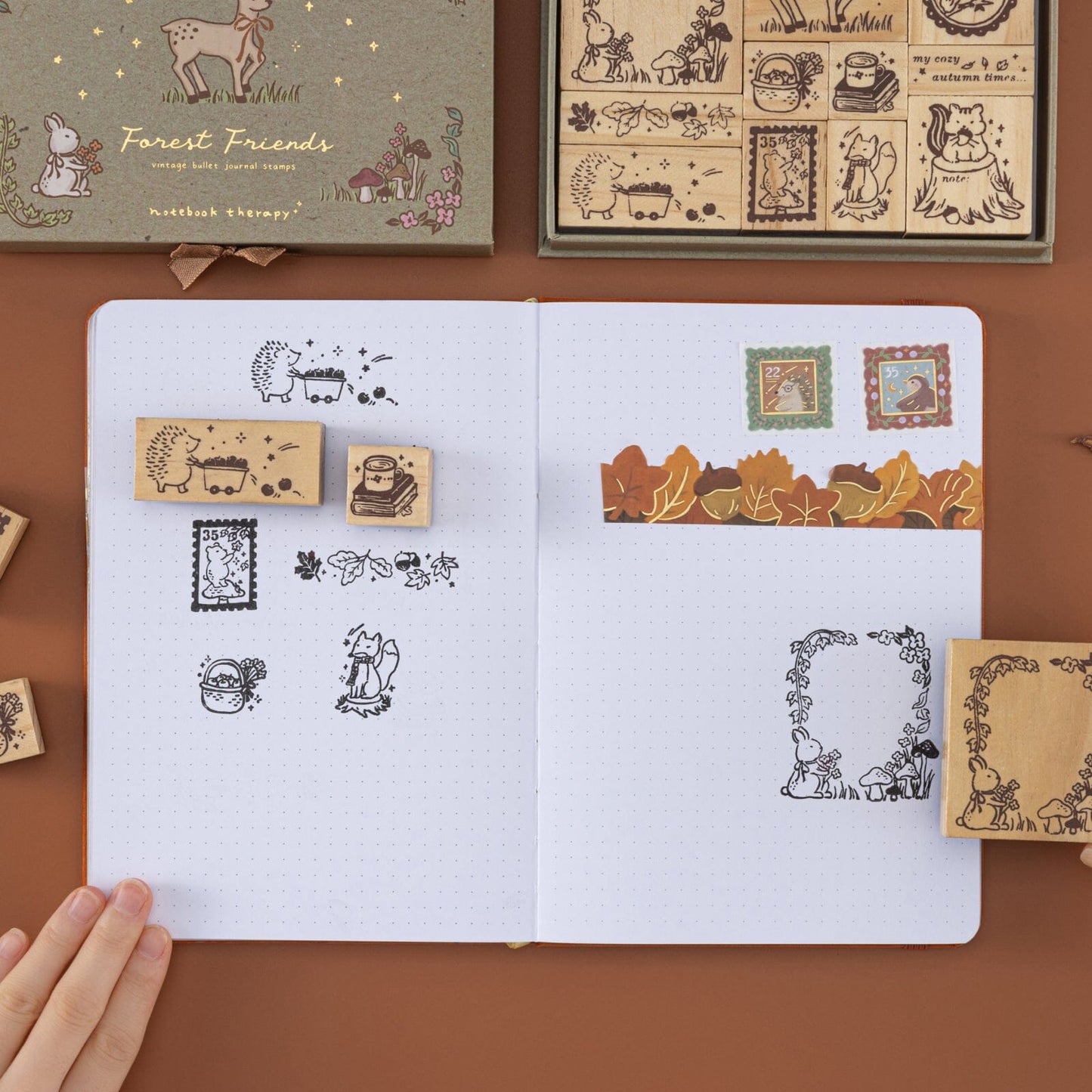 Tsuki ‘Forest Friends’ Bullet Journal Stamp Set ☾