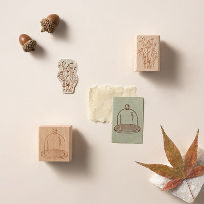 Hinoki - ‘Into the Fall’ Engraved Wooden Stamps Set