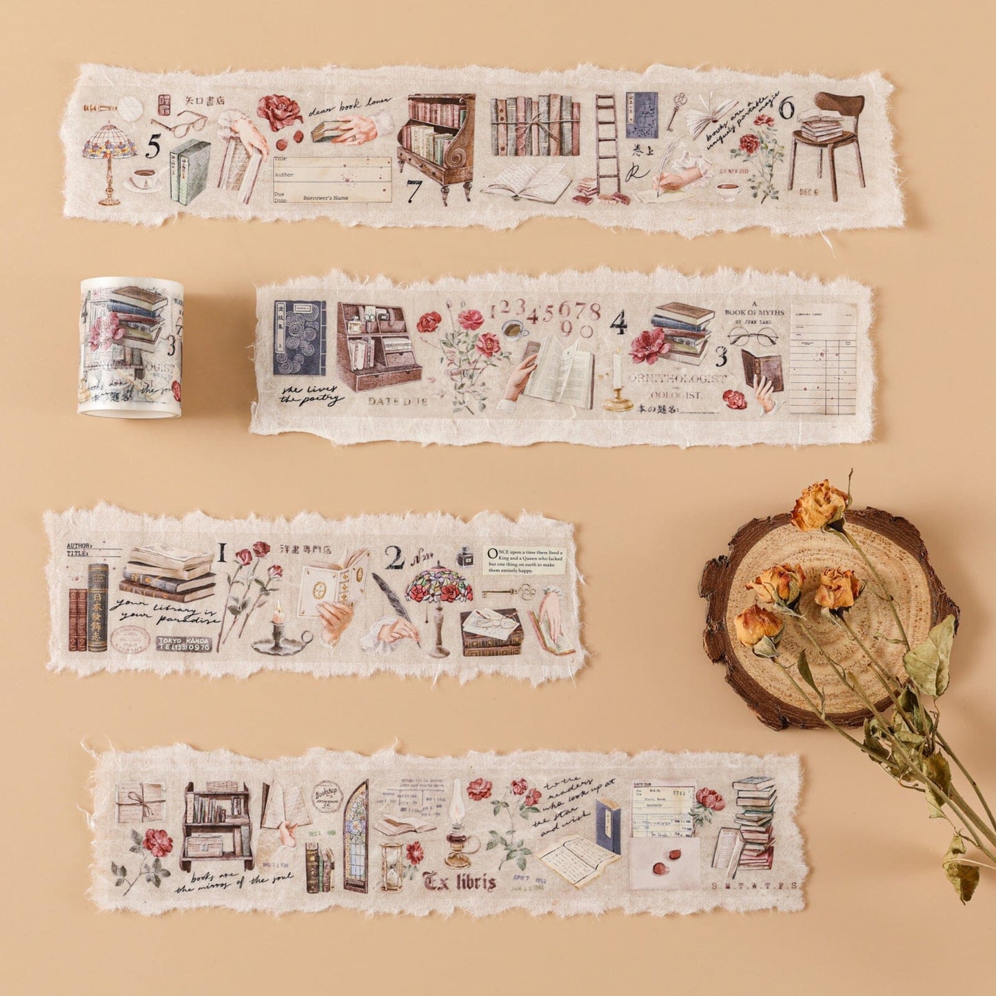 Hinoki - ‘Into the Library’ PET Decorative Tape