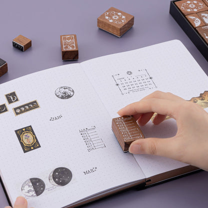Tsuki ‘Lunar Mystery’ Bullet Journal Stamp Set ☾