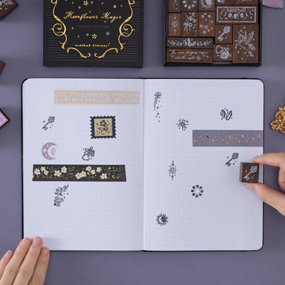 Tsuki ‘Moonflower Magic’ Bullet Journal Stamp Set ☾