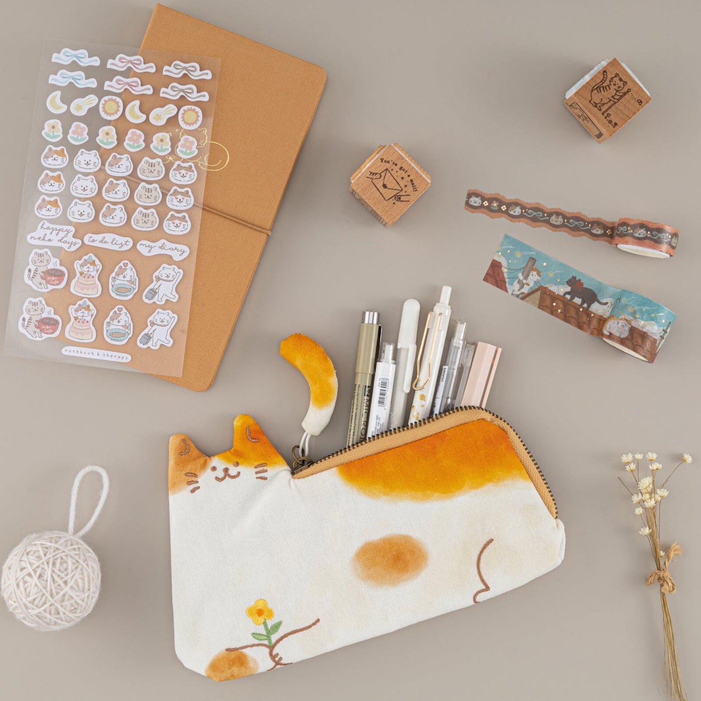 Tsuki ‘Neko Days’ Travel Pen Pouch ☾