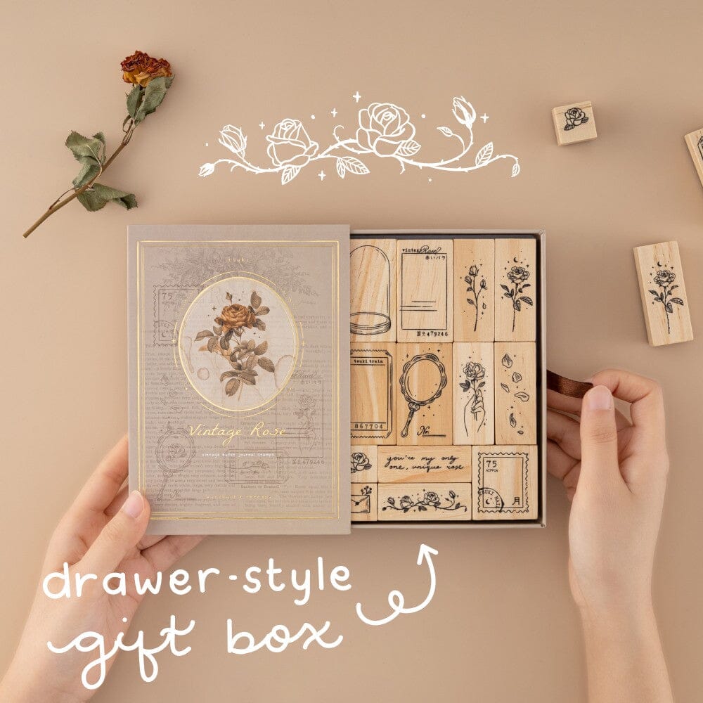 Tsuki ‘Vintage Rose’ #2 Large Stamp Set ☾