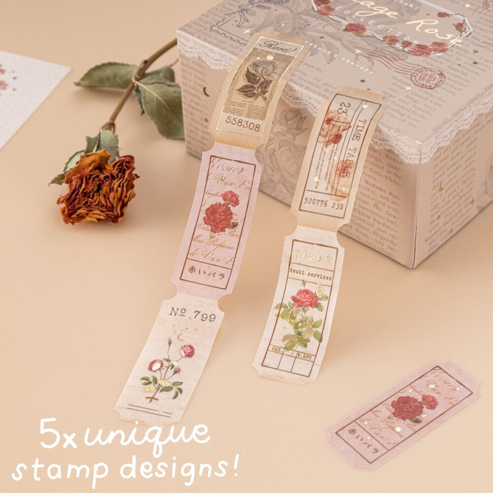 Tsuki ‘Vintage Rose’ #2 Washi Tape Set ☾