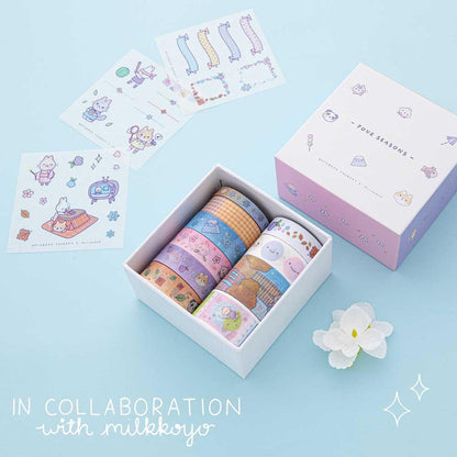 Tsuki ‘Four Seasons' Washi Tape Set ☾ @milkkoyo x NotebookTherapy