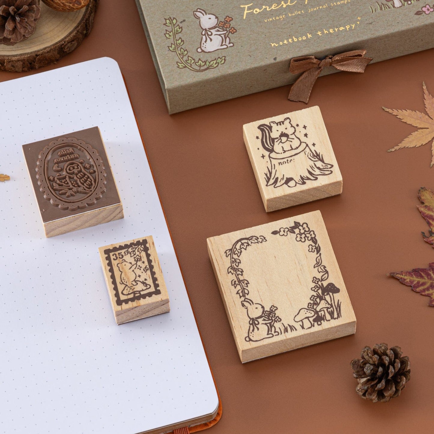 Tsuki ‘Forest Friends’ Bullet Journal Stamp Set ☾