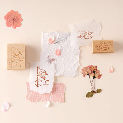 Hinoki - ‘Into the Song' Engraved Wooden Stamps Set