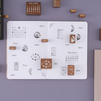 Tsuki ‘Lunar Mystery’ Bullet Journal Stamp Set ☾