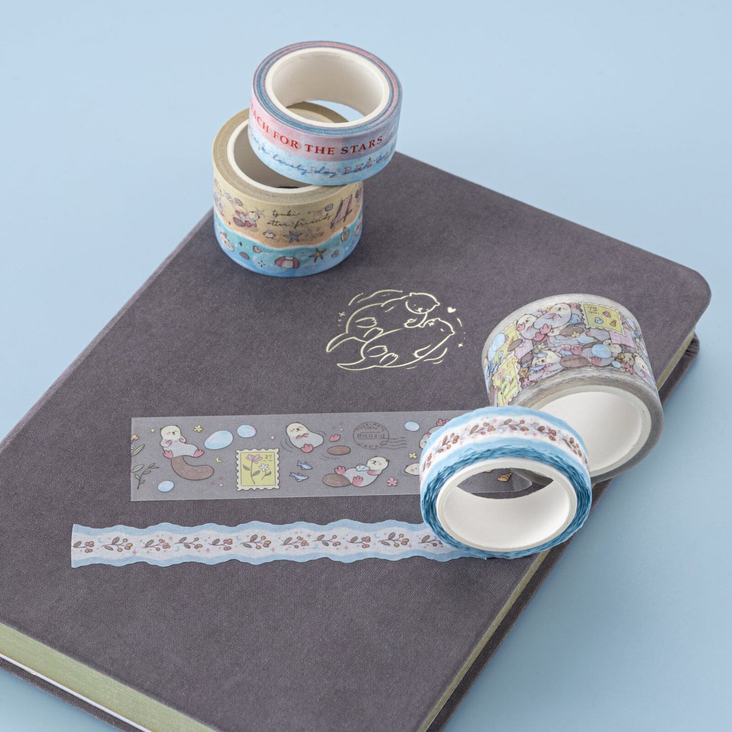 Tsuki ‘Otter Friends’ Washi Tape Set ☾