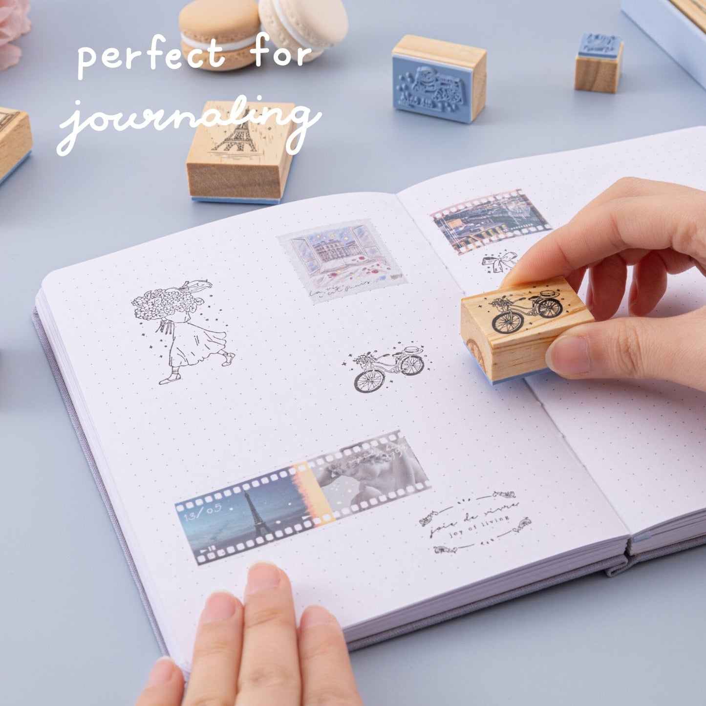 Tsuki ‘Journée à Paris’ Bullet Journal Stamp Set ☾