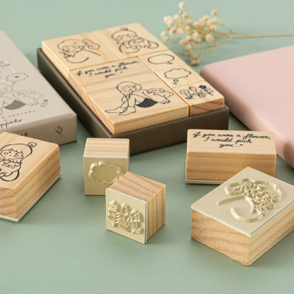 Tsuki ‘Happy Day’ Bullet Journal Stamp Set by Notebook Therapy x Peppoko ☾