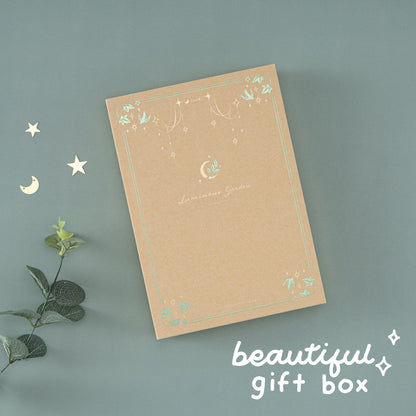 Tsuki ‘Luminous Garden’ Limited Edition Kraft Paper Bullet Journal in A5 ☾