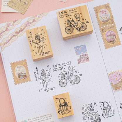 Tsuki ‘Sakura Breeze’ Bullet Journal Stamp Set ☾