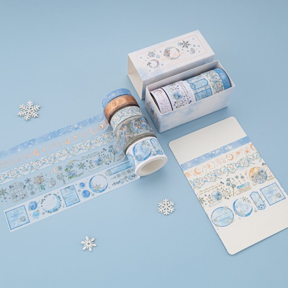 Tsuki ‘Winter Moonflower’ Washi Tape Set ☾