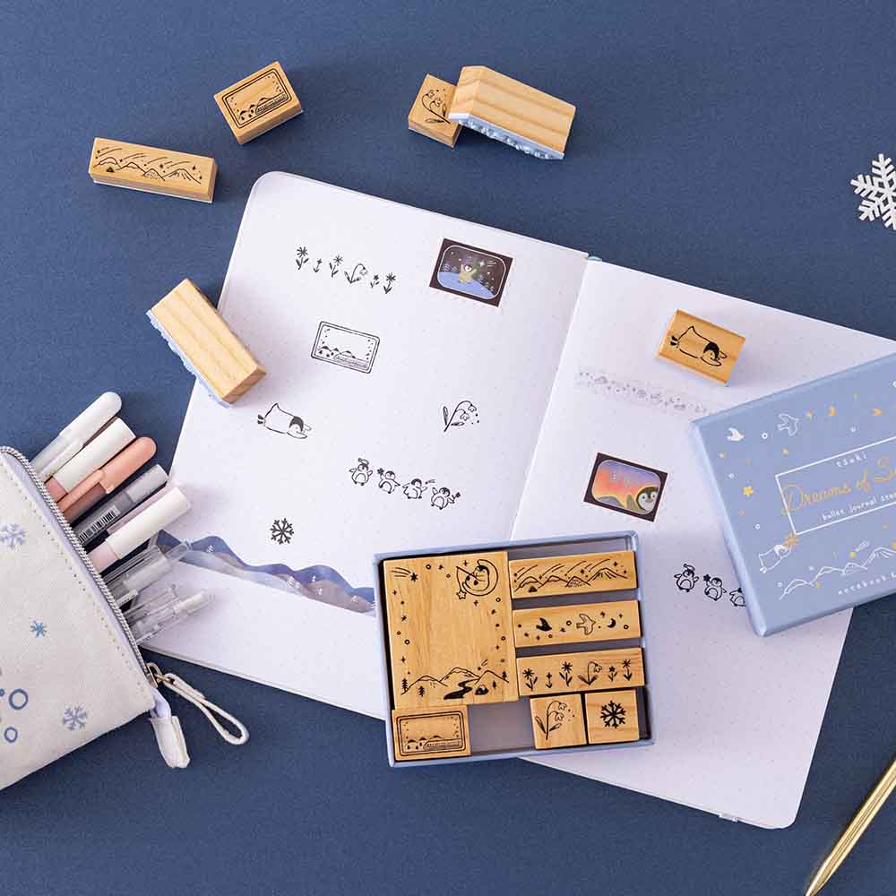 Tsuki ‘Dreams of Snow’ Bullet Journal Stamp Set ☾