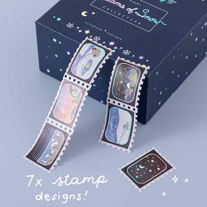 Tsuki ‘Dreams of Snow’ Holographic Washi Tape Set ☾