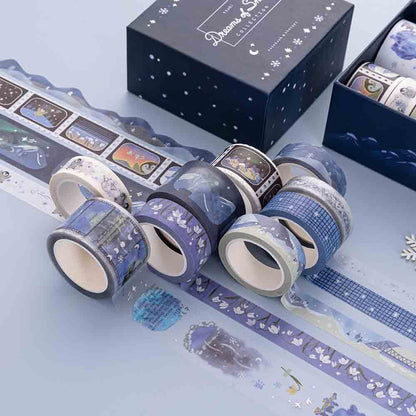 Tsuki ‘Dreams of Snow’ Holographic Washi Tape Set ☾