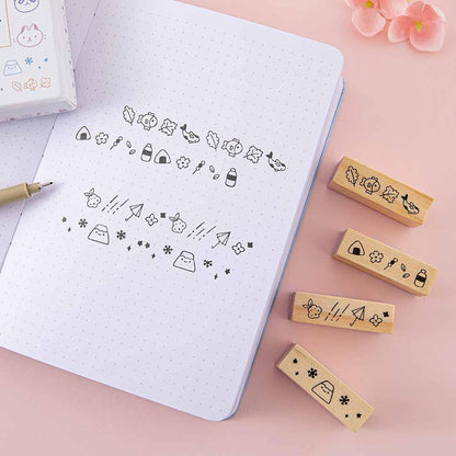 Tsuki ‘Four Seasons’ Bullet Journal Stamp Set ☾ @milkkoyo x NotebookTherapy