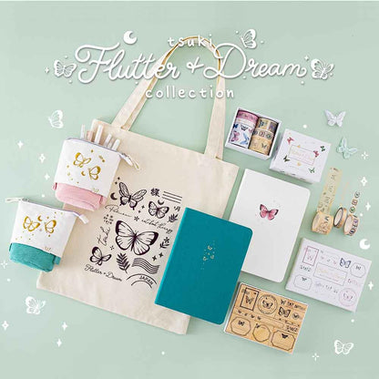 Tsuki ‘Flutter + Dream’ Tote Bag by Notebook Therapy x Pelinkan ☾