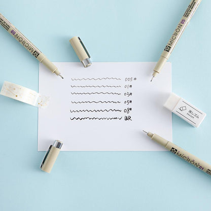 6 Set Sakura Pigma Micron Pens