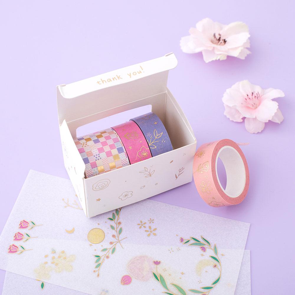 Tsuki 'Floral' Washi Tapes + Stickers Set ☾