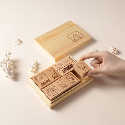 Hinoki - ‘Into the Wave’ Wooden Stamps Set
