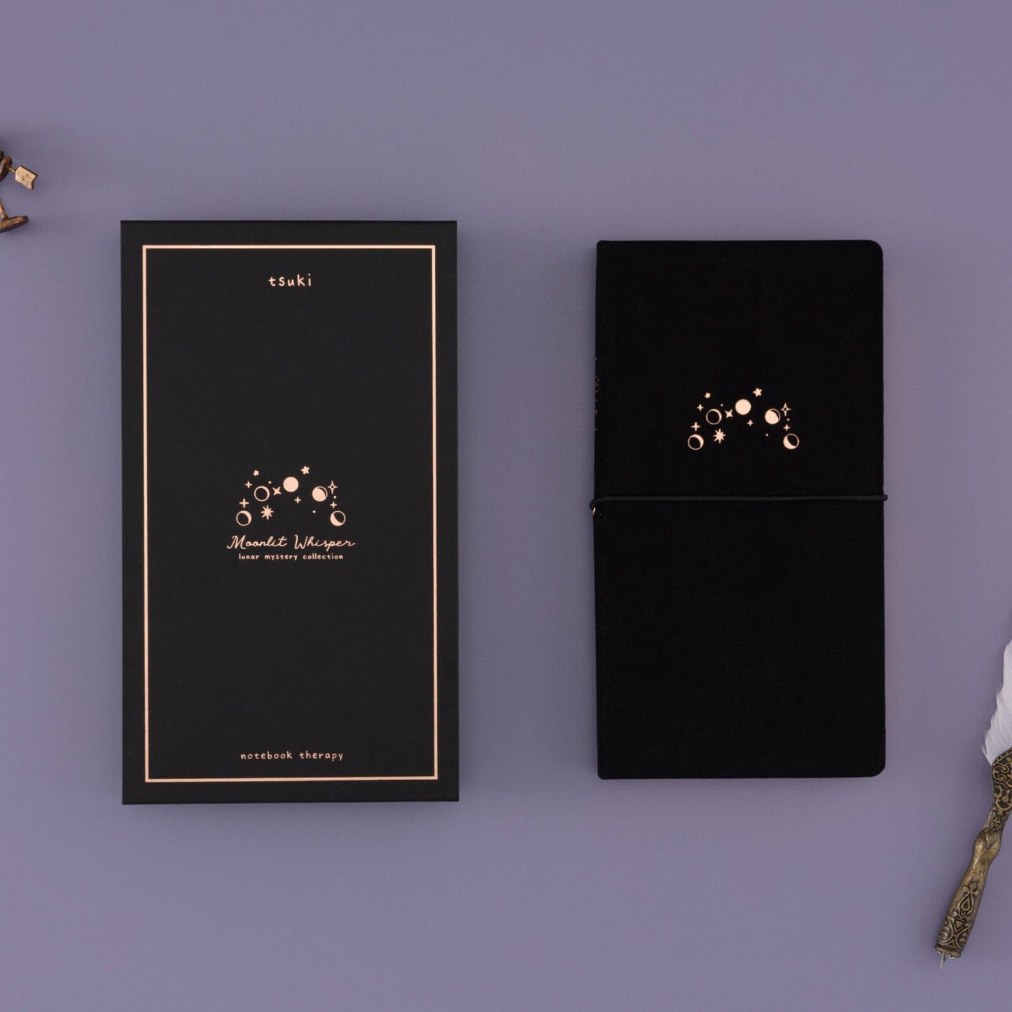Tsuki ‘Moonlit Whisper’ Limited Edition Luxury Travel Notebook  ☾