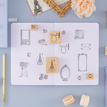 Tsuki ‘Journée à Paris’ Bullet Journal Stamp Set ☾