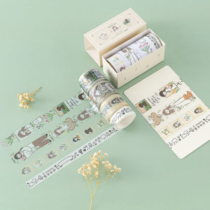 Tsuki ‘Happy Day’ Washi Tape Set by Notebook Therapy x Peppoko ☾