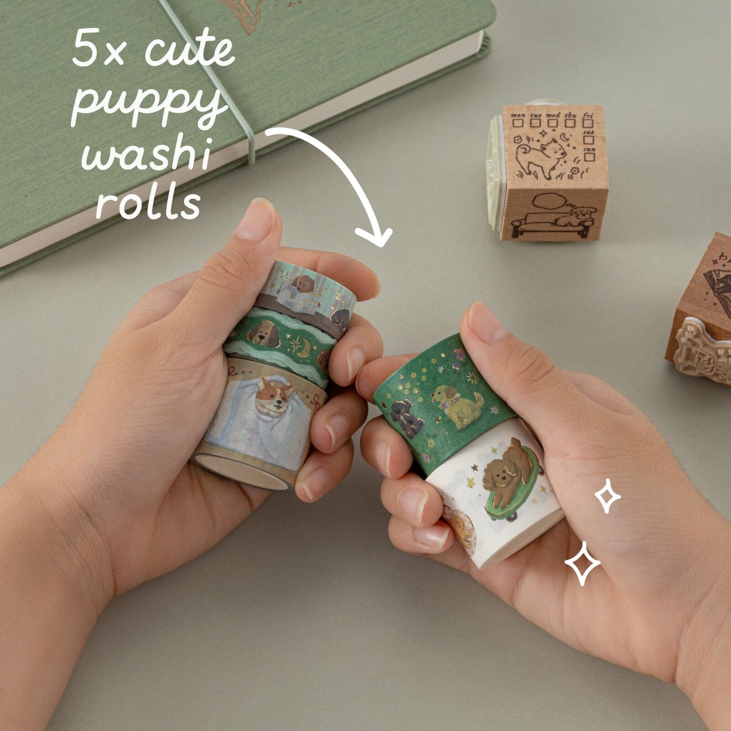 Tsuki ‘Puppy Life’ Travel Notebook Gift Set ☾