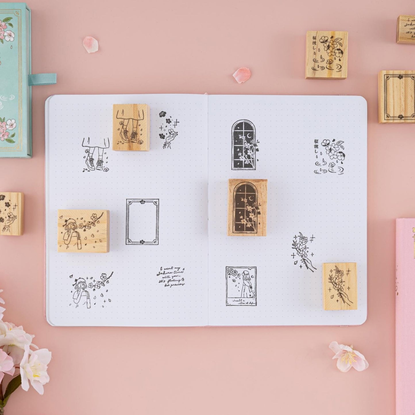 Tsuki ‘Sakura Days’ Bullet Journal Stamp Set ☾