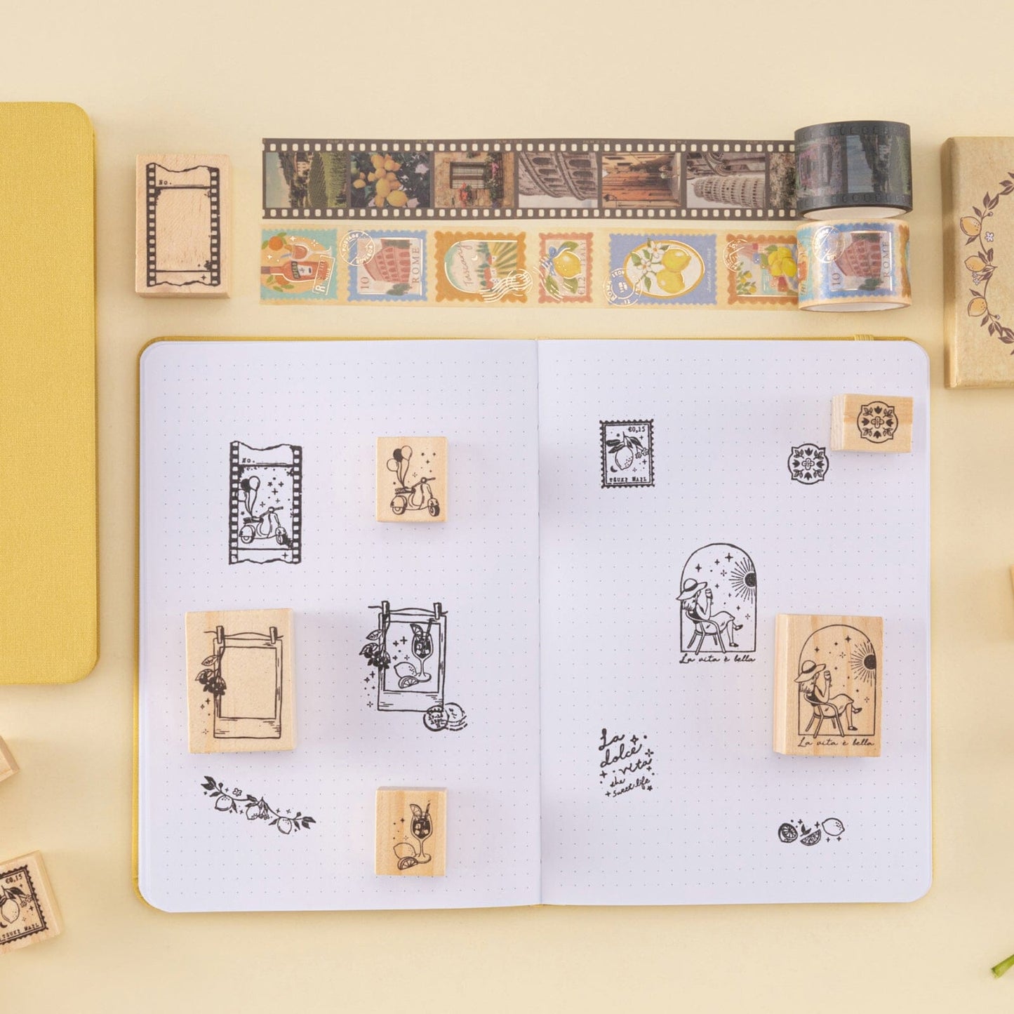 Tsuki ‘Summer in Italy’ Bullet Journal Stamp Set ☾