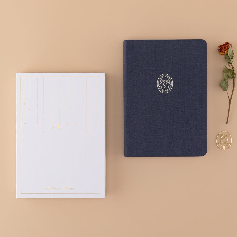 Tsuki ‘Vintage Rose’ Antique Blue Limited Edition Bullet Journal ☾