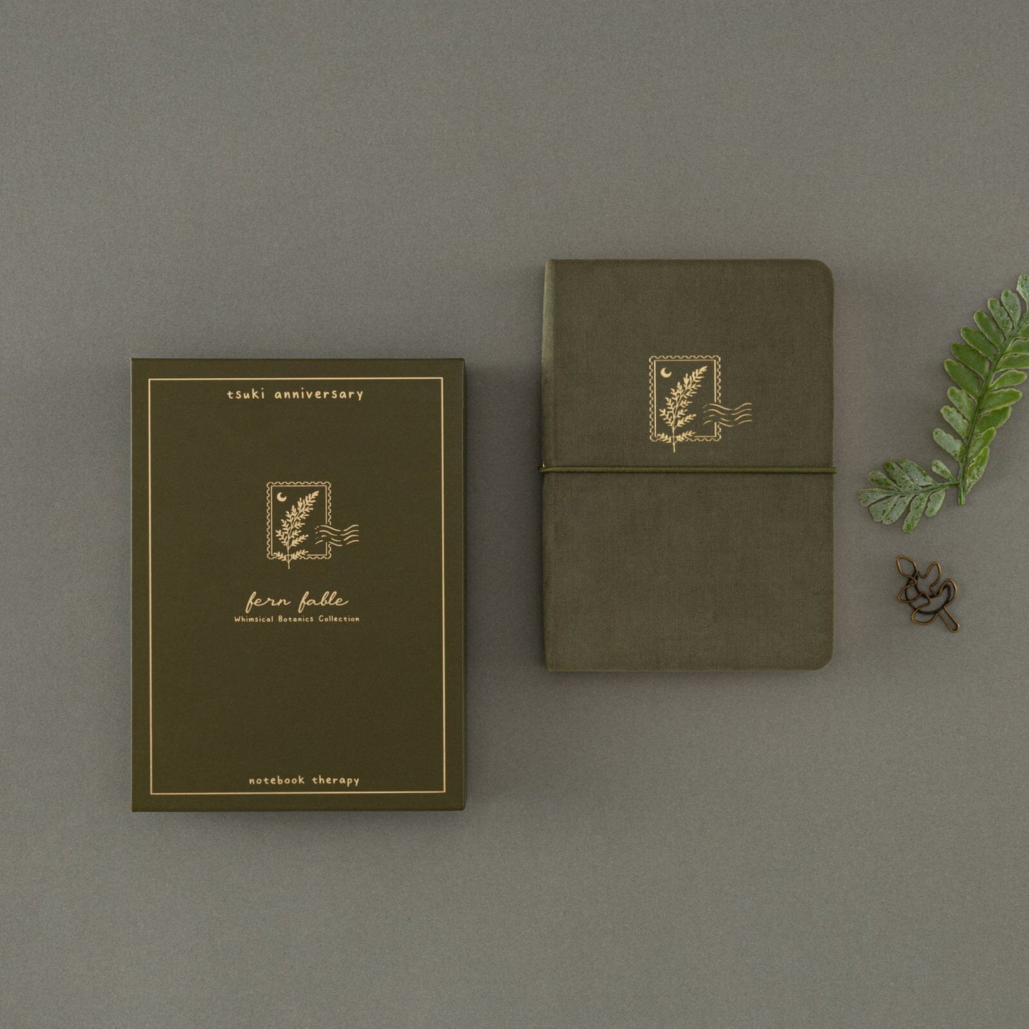 Tsuki ‘Fern Fable’ A6 Luxury Travel Notebook ☾