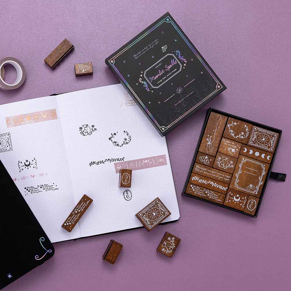 Tsuki ‘Moonlit Spells’ Bullet Journal Stamp Set ☾