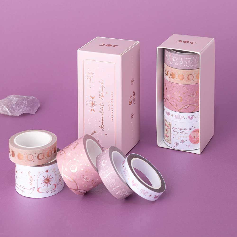 Tsuki ‘Moonlit Blush’ Washi Tape Set ☾
