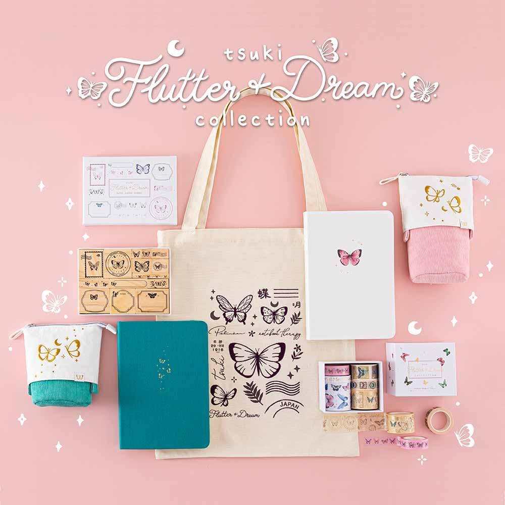 Tsuki ‘Flutter + Dream’ Bullet Journal Stamp Set by Notebook Therapy x Pelinkan ☾