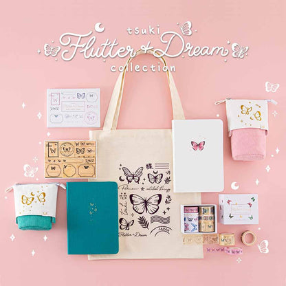 Tsuki ‘Flutter + Dream’ Bullet Journal Stamp Set by Notebook Therapy x Pelinkan ☾