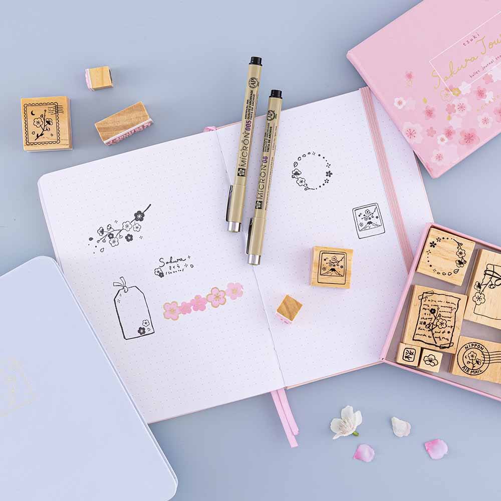 Tsuki ‘Sakura Journey’ Bullet Journal Stamp Set ☾