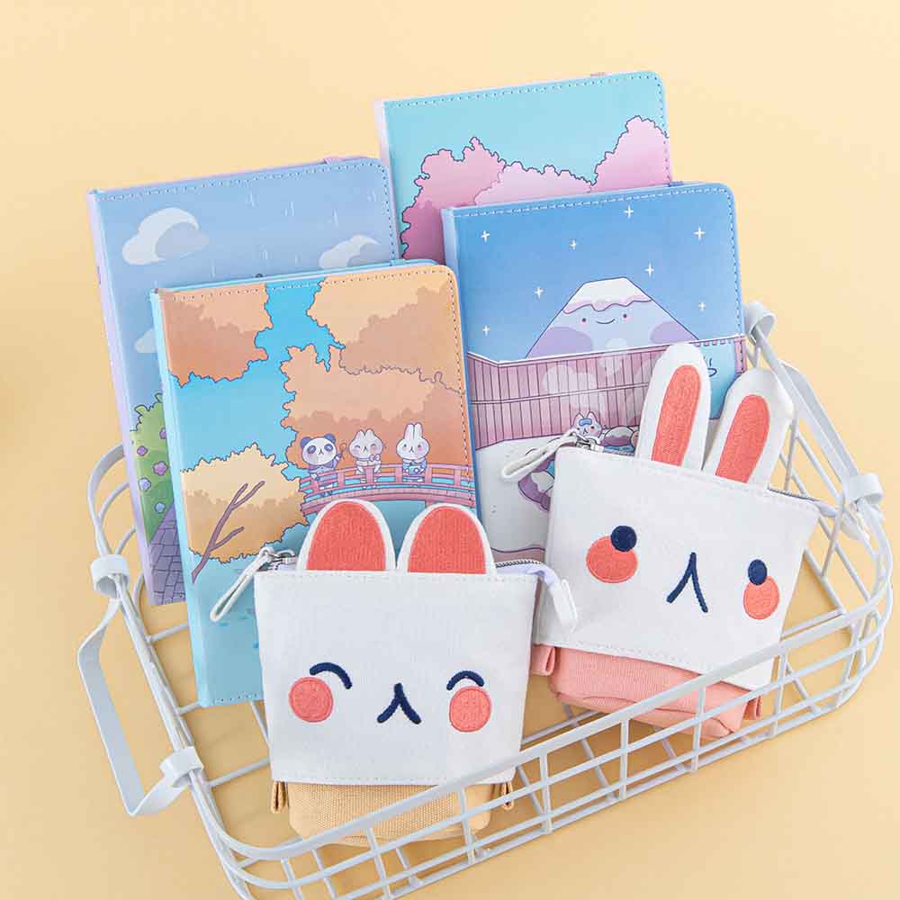 Tsuki ‘Four Seasons’ Embroidered Pop-Up Pencil Case ☾ @milkkoyo x NotebookTherapy