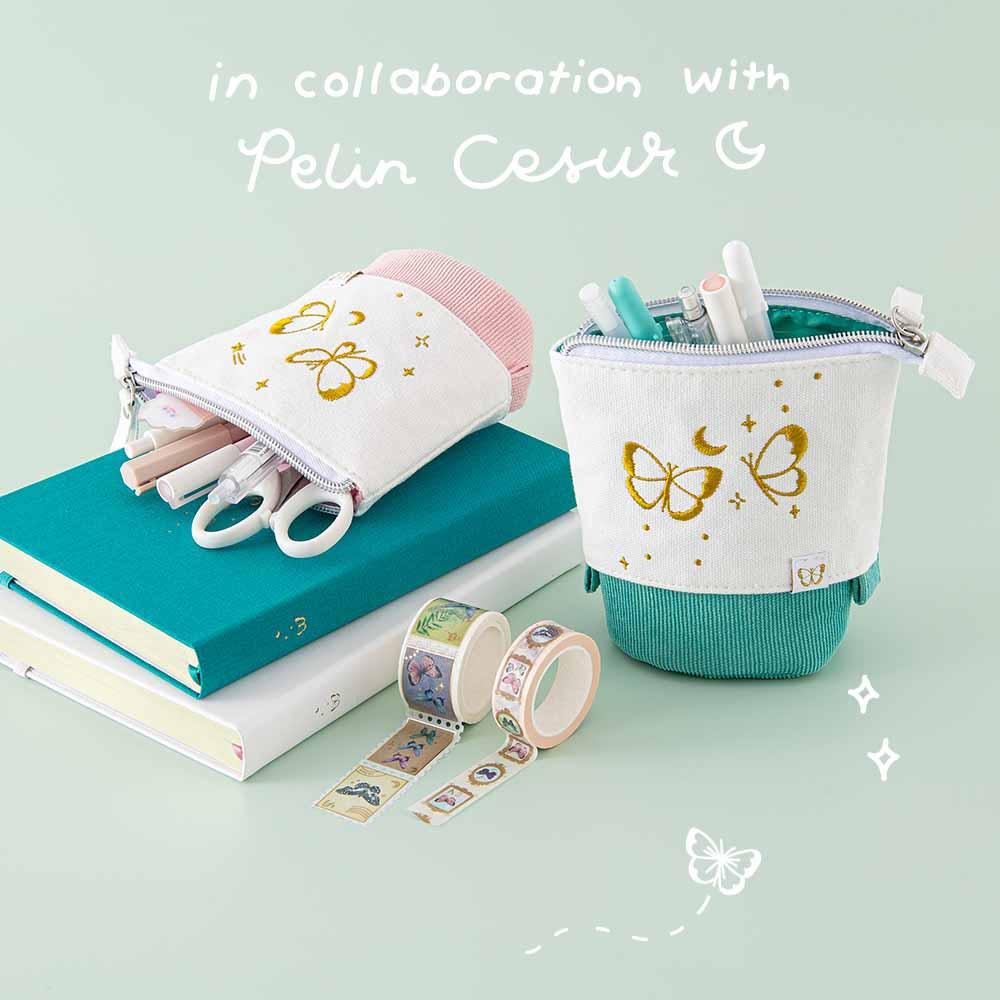 Tsuki ‘Flutter + Dream’ Pop-Up Pencil Case by Notebook Therapy x Pelinkan ☾
