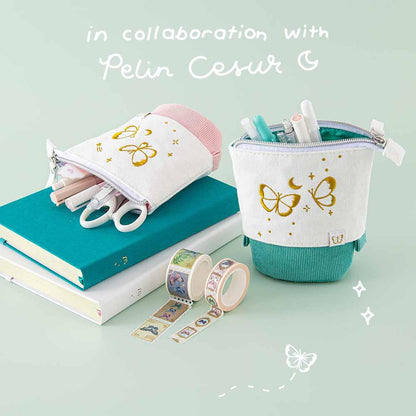 Tsuki ‘Flutter + Dream’ Pop-Up Pencil Case by Notebook Therapy x Pelinkan ☾